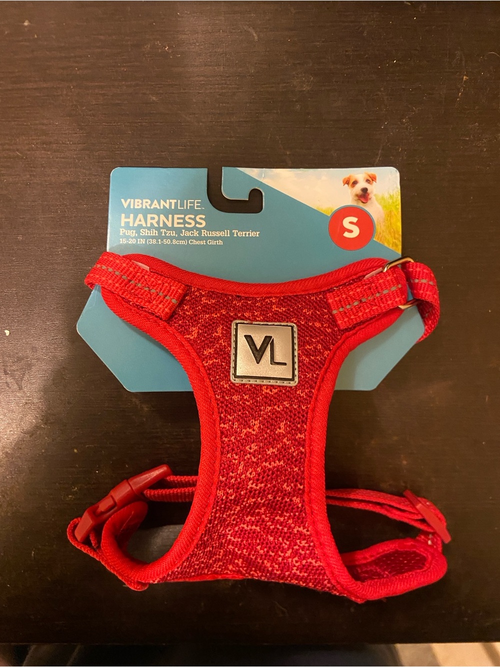 Vibrant Life Red Mesh Dog Harness - Small
